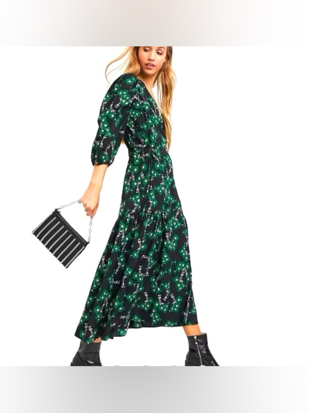Top shop wrap floral dress (flaw)